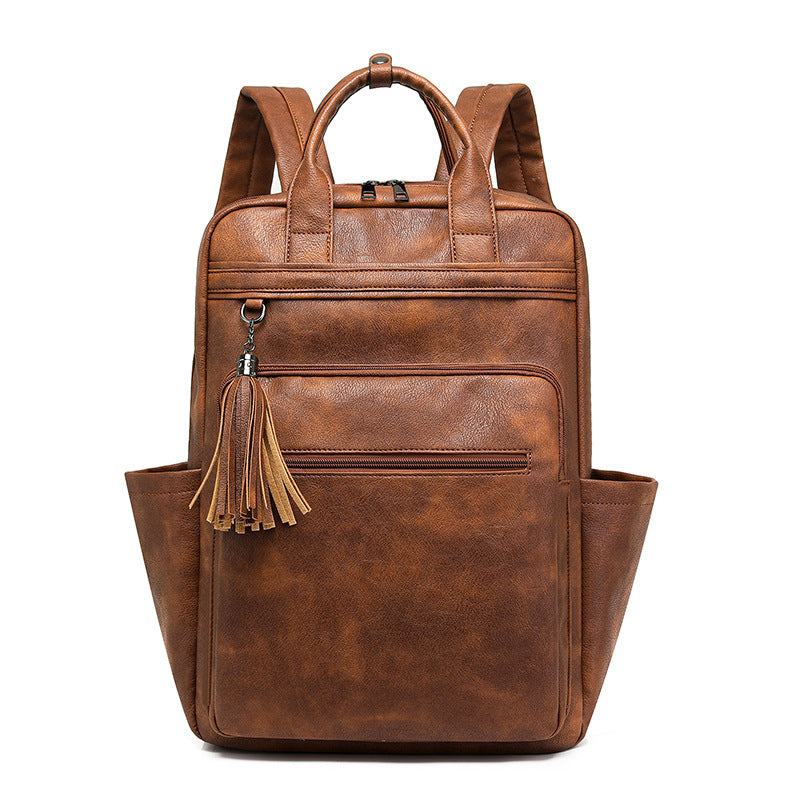 Women's backpack made of PU, large capacity — product view 6