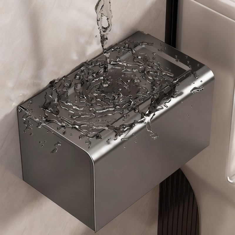 Wall-mounted toilet paper box made of aluminum — product view 2