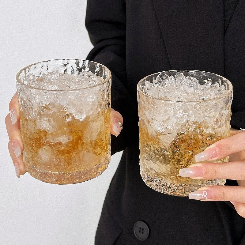Glass tumblers, approx. 200 ml, with wave pattern — product view 3