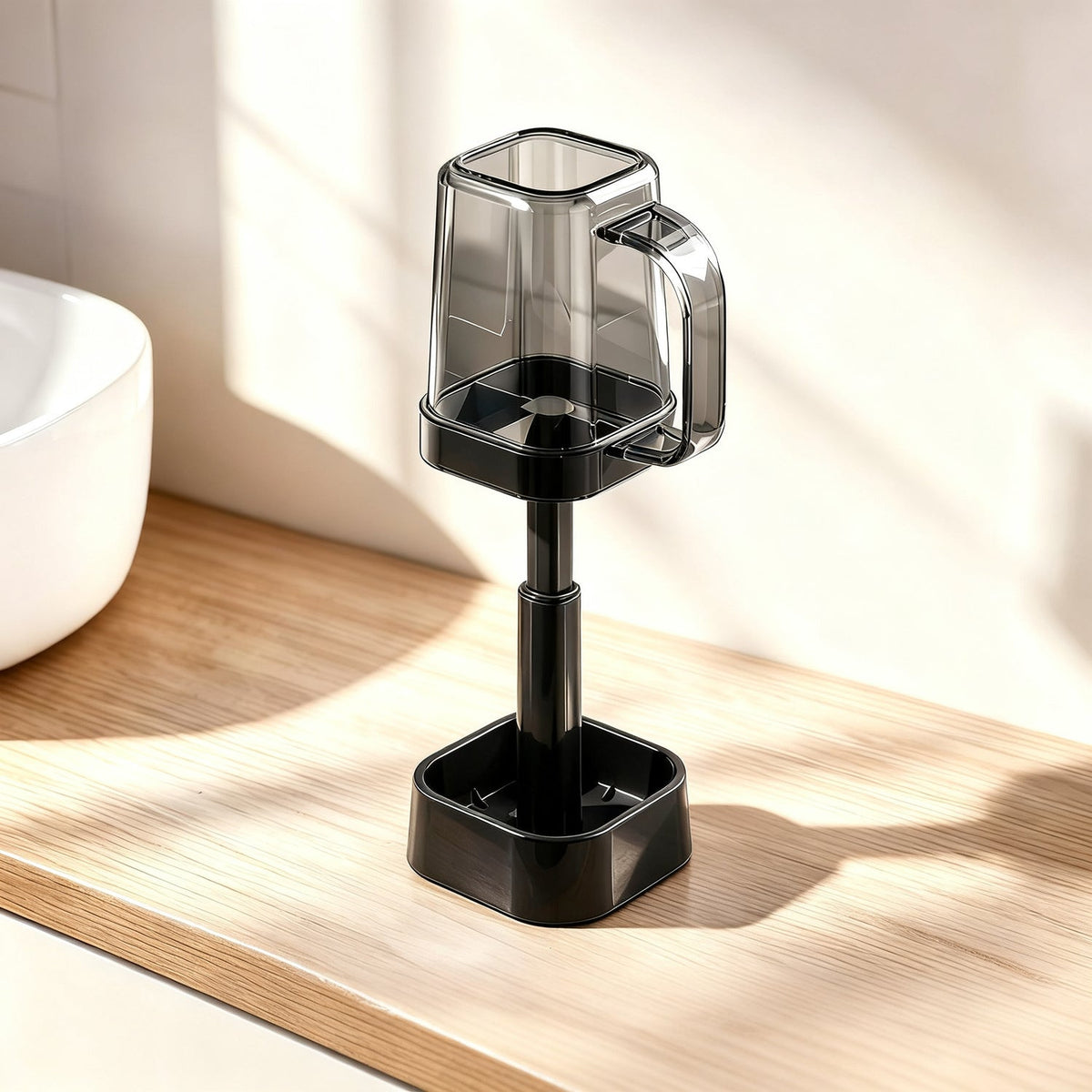 Toothbrush holder with adjustable height, modern design — product view 6