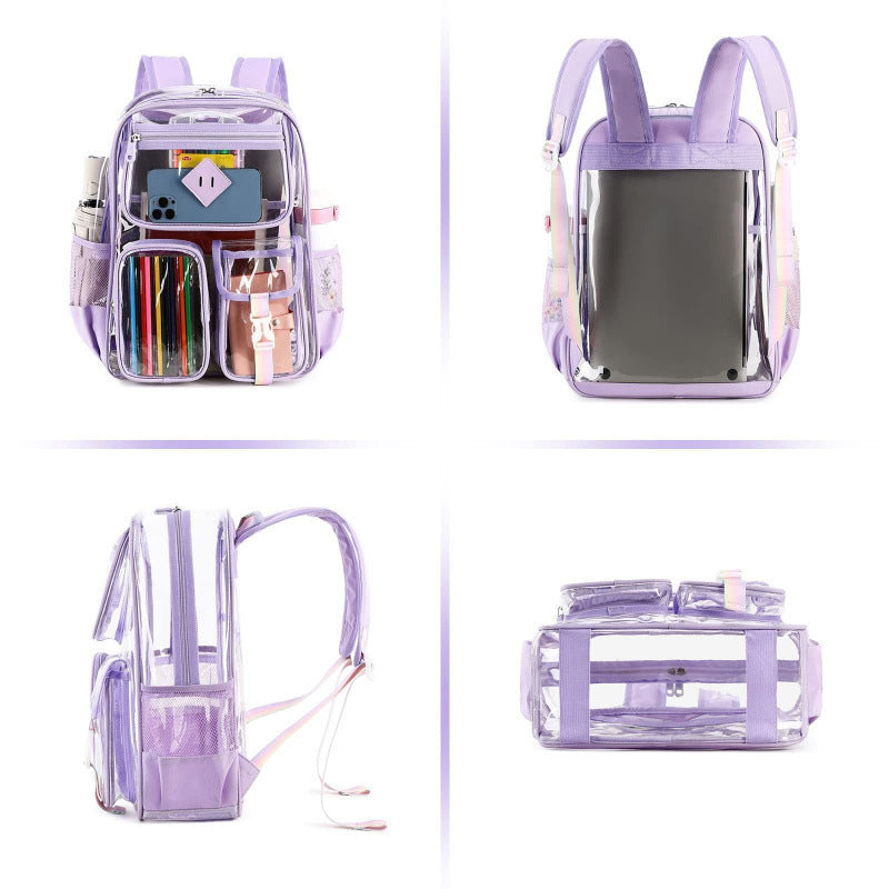 Transparent PVC Backpack, 43×17×35 cm — product view 3