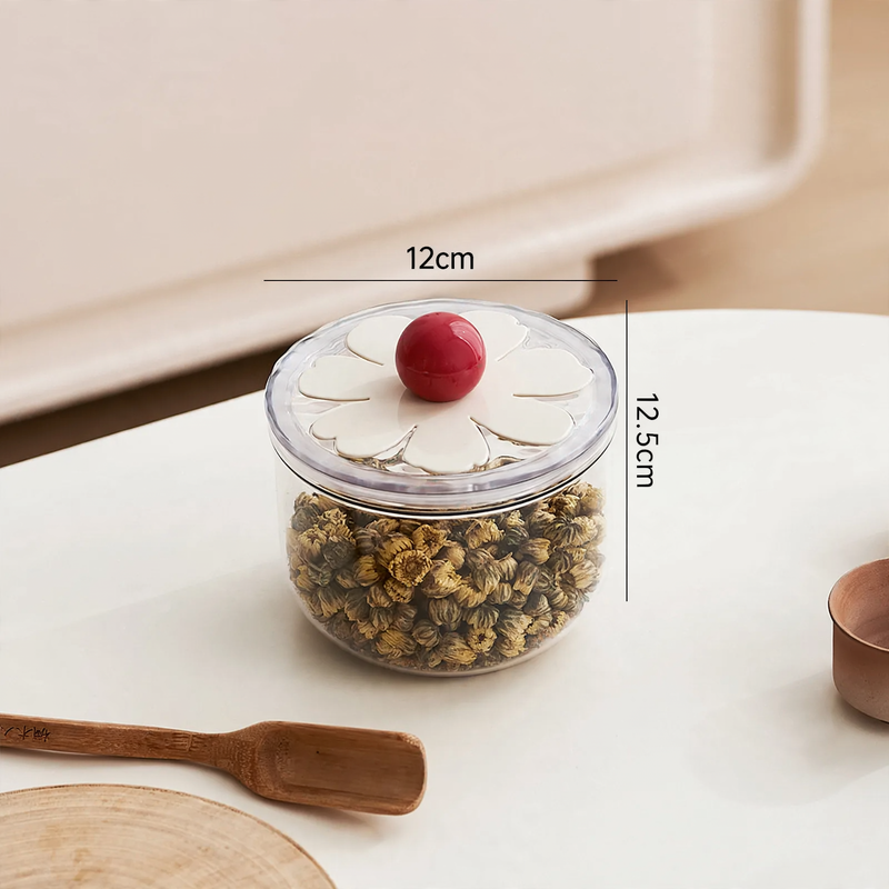 Plastic storage container, round, transparent — product view 6