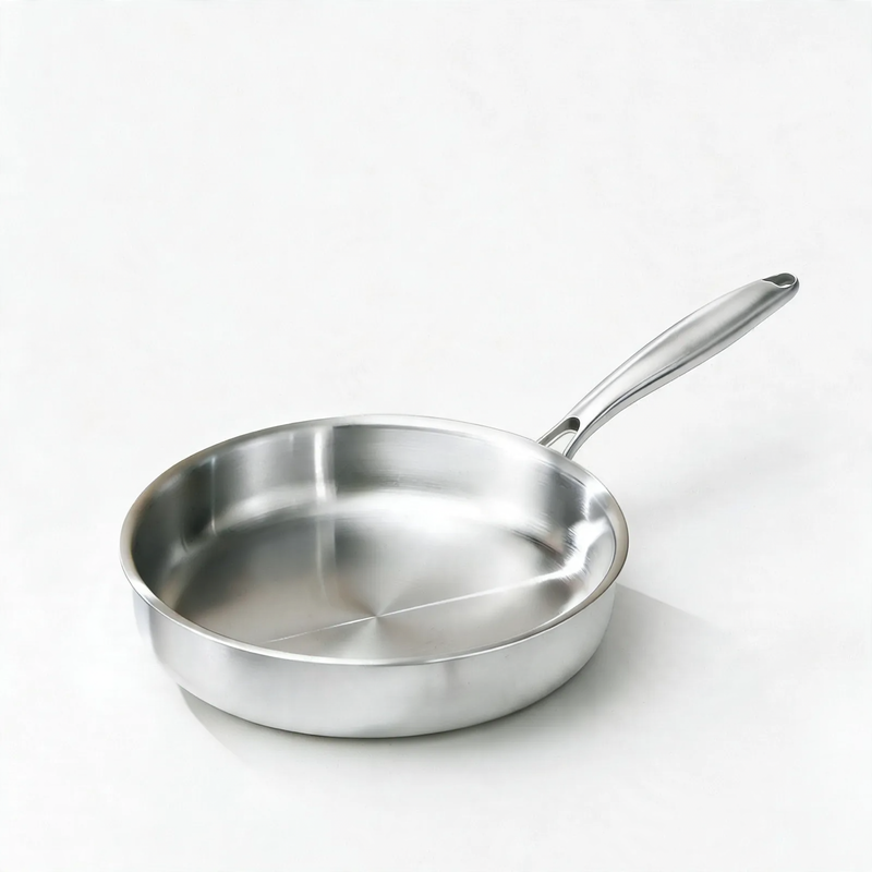 Frying pan, 410 stainless steel, honeycomb pattern — product view 7