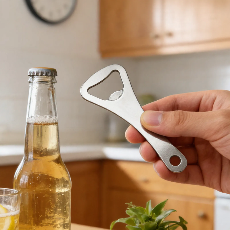 Steel bottle opener, portable — product view 3