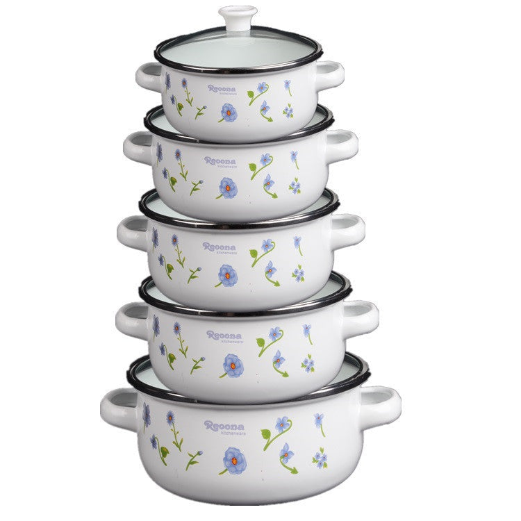 Enamelled pot with glass lid, 2.1–3 L — product view 1
