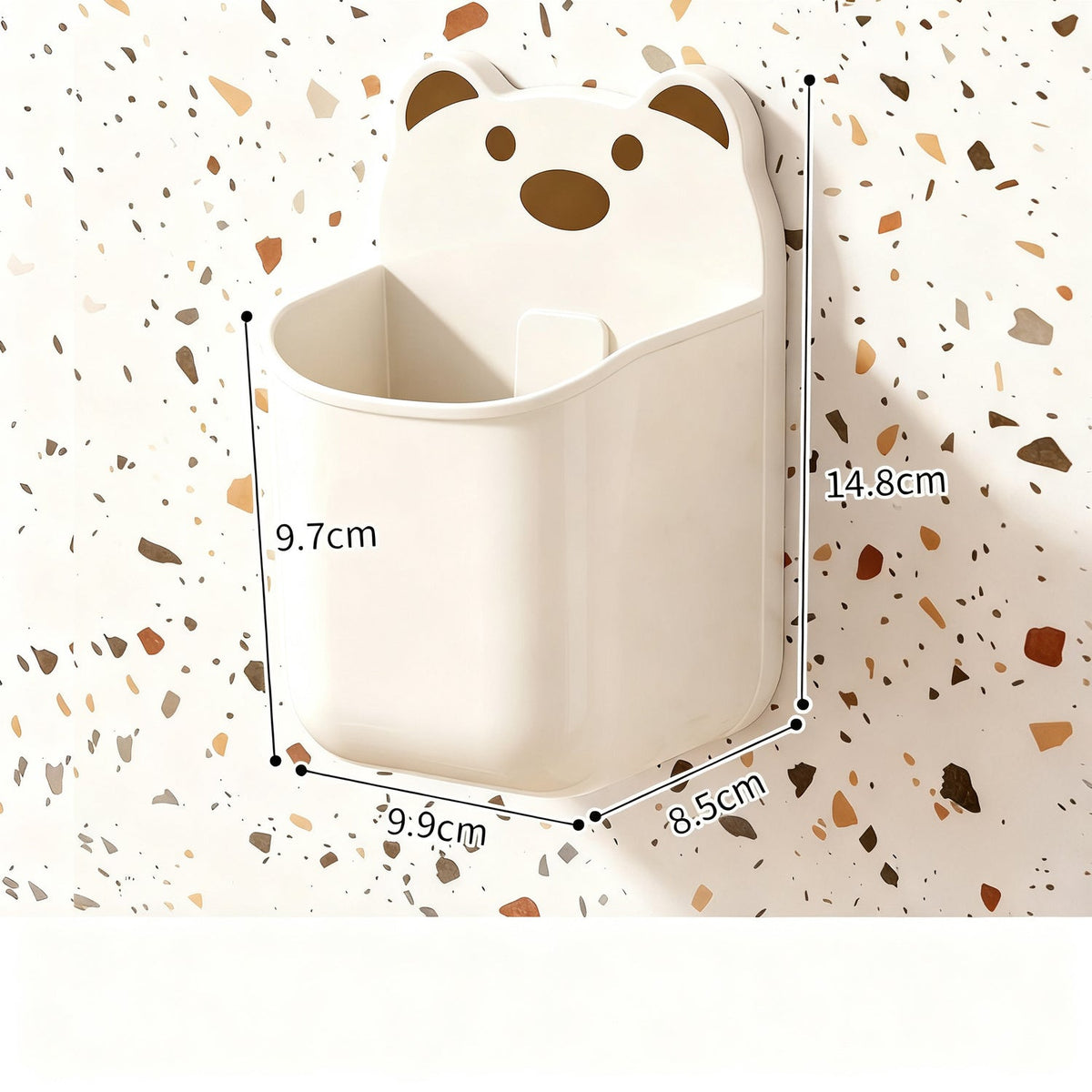 Wall-mounted storage box with drain — product view 7