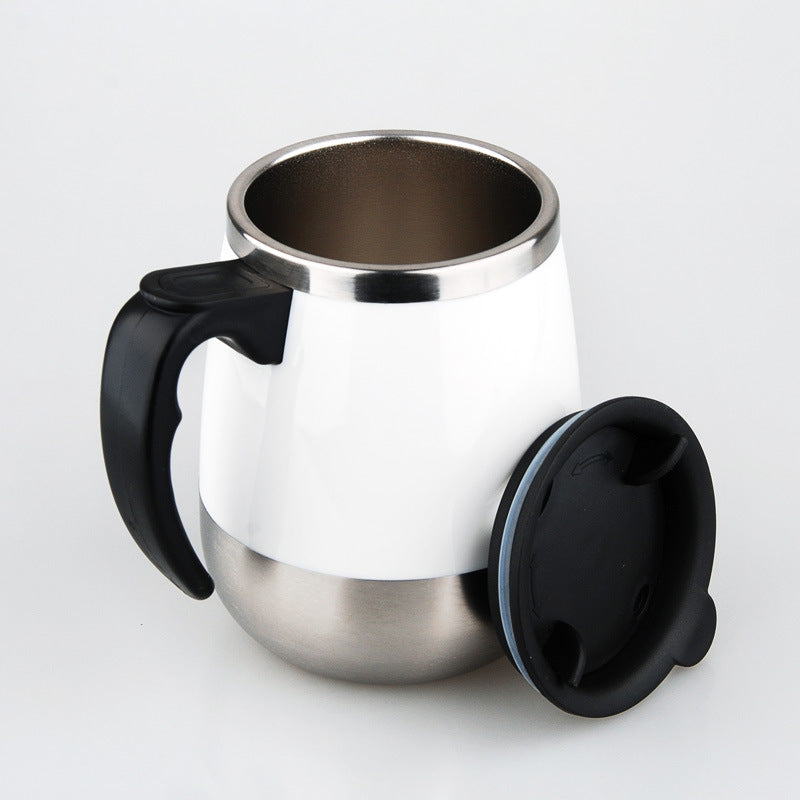 Self-stirring mug, 350 ml, stainless steel — product view 2