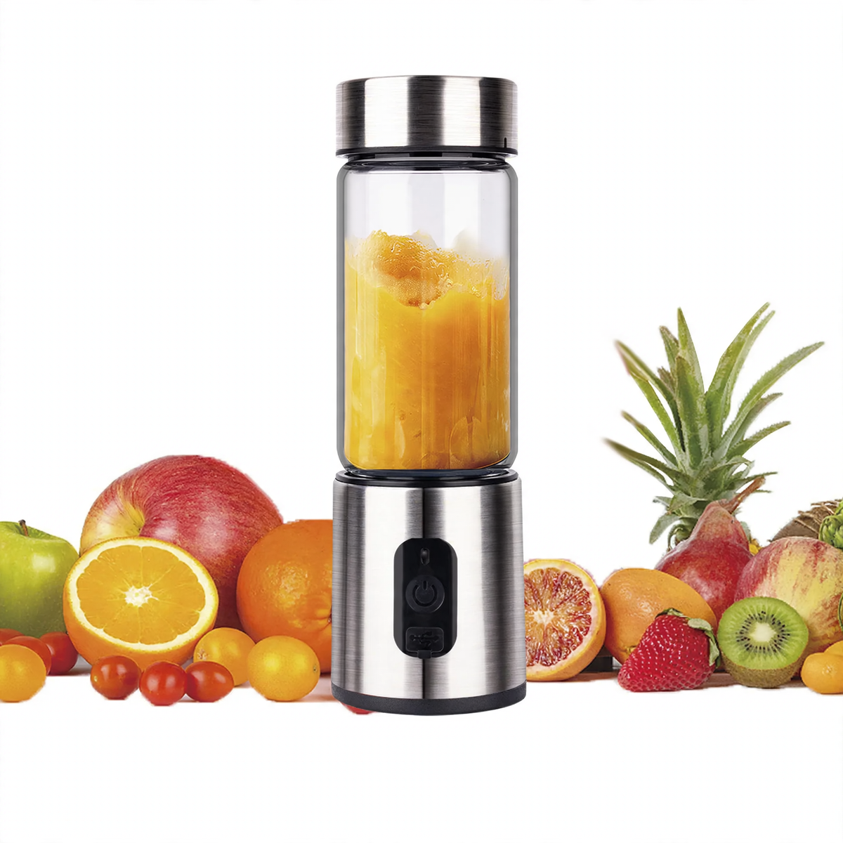 Portable juicer made of borosilicate glass, 400 ml — product view 1