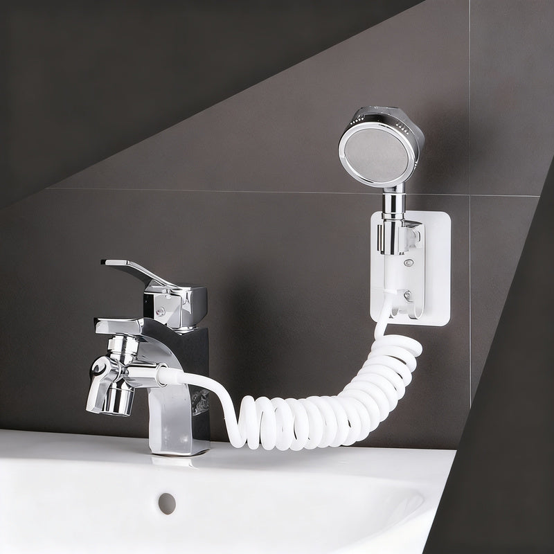 Faucet attachment with shower head and filtration — product view 1
