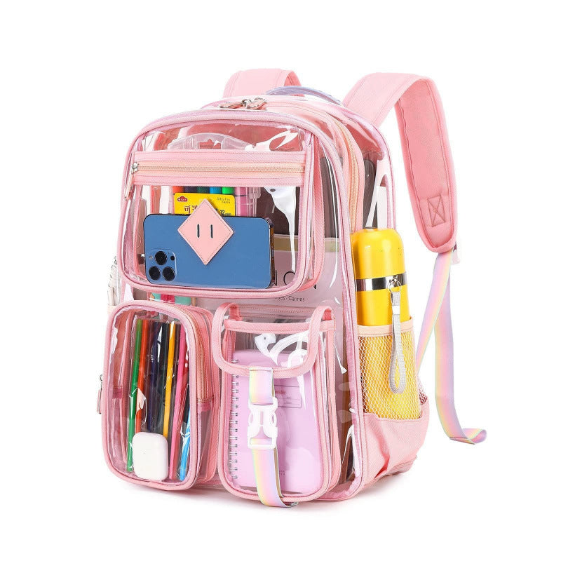 Transparent PVC Backpack, 43×17×35 cm — product view 7