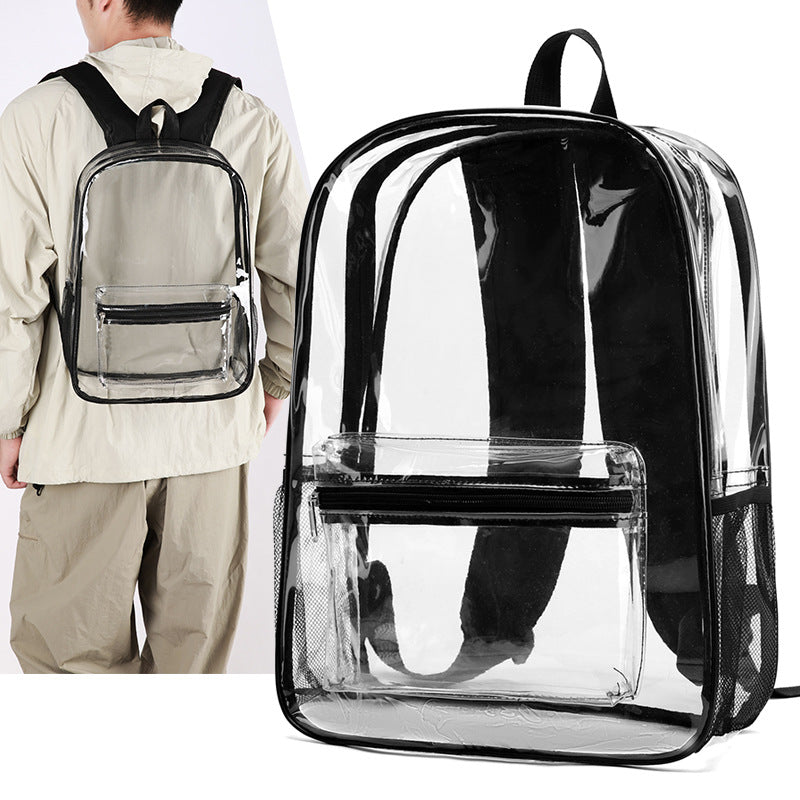 Transparent PVC backpack, waterproof — product view 2