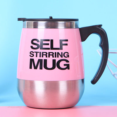 Self-stirring mug, 350 ml, stainless steel — product view 3