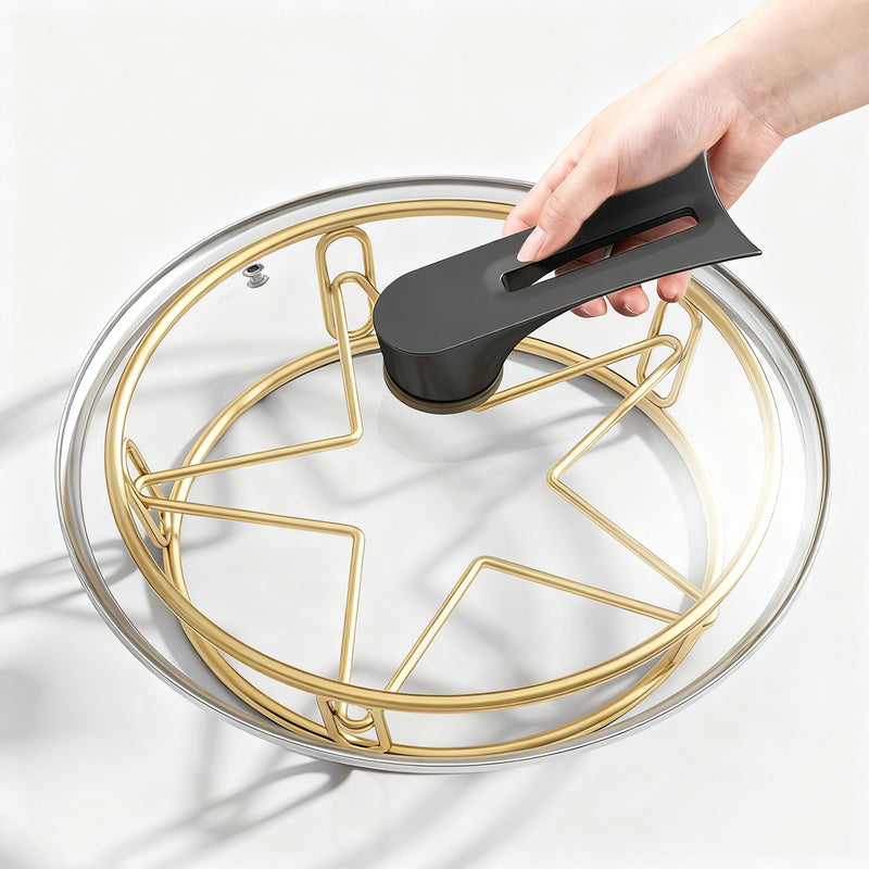 Stainless steel pot holder, round, for cookware — product view 3