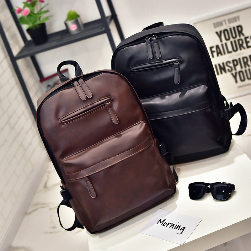 Men's backpack, PU leather, compact, for laptops up to 14 inches — product view 3