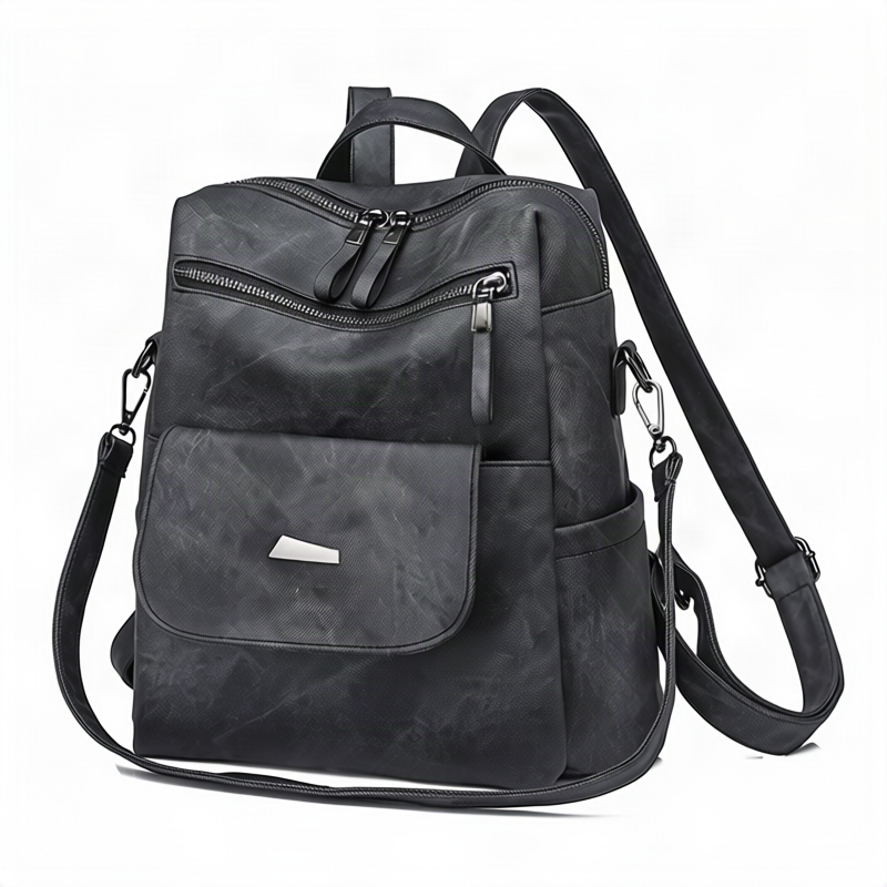 Women’s backpack made of PU, large capacity — product view 5