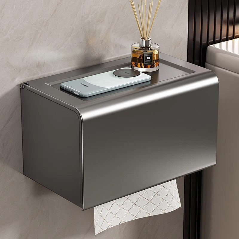 Wall-mounted toilet paper box made of aluminum — product view 1