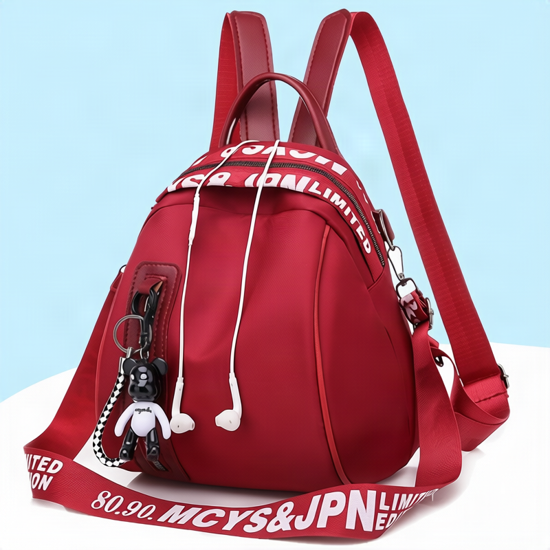 Cotton backpack for women, versatile, streetwear style — product view 1