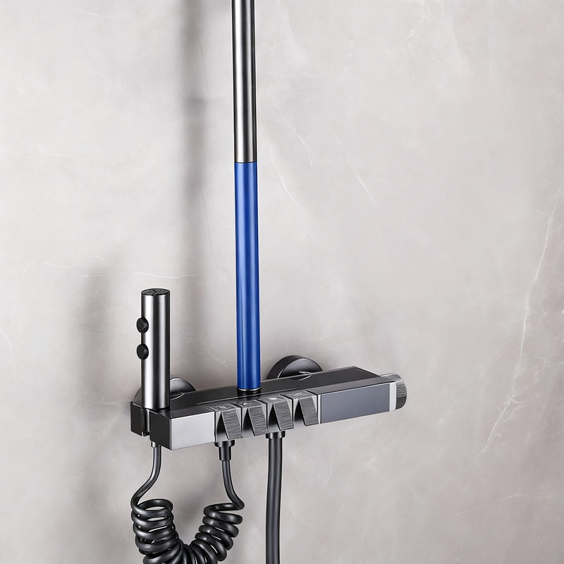 Stainless steel shower extension tube, 30 cm — product view 1