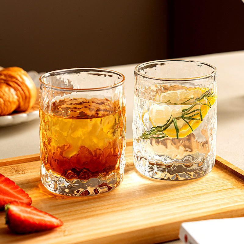 Glass tumblers, approx. 200 ml, with wave pattern — product view 1
