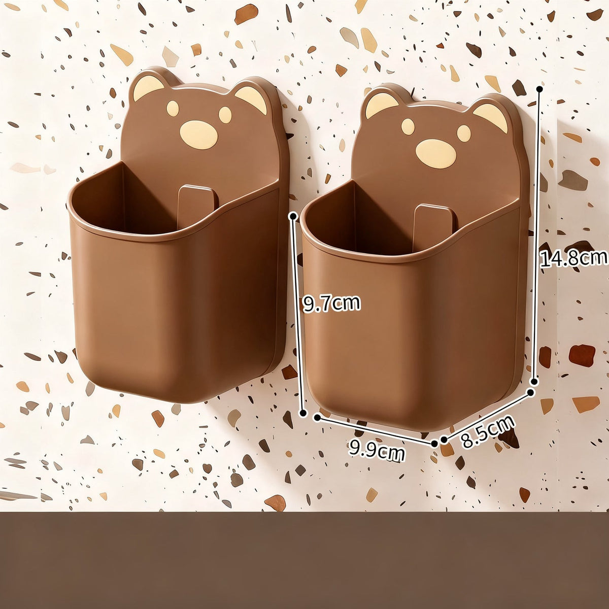 Wall-mounted storage box with drain — product view 5
