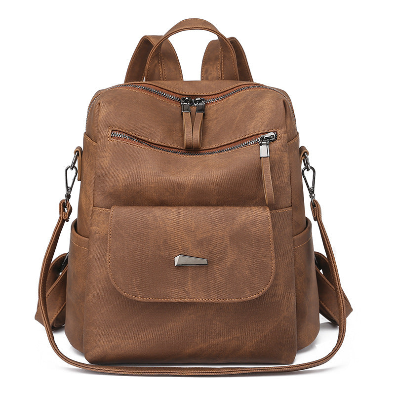 Women's backpack made of PU, large capacity — product view 1