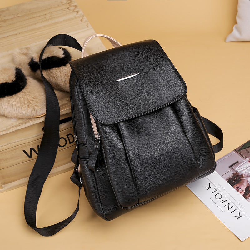 PU-Backpack, solid color, business and casual — product view 2