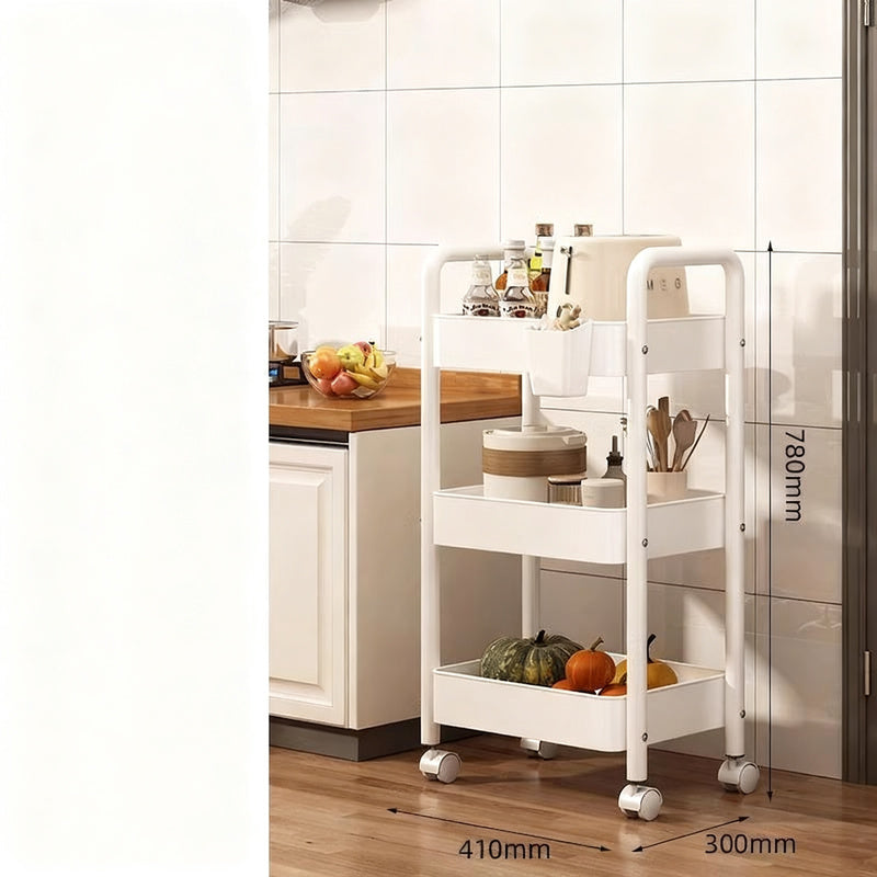 Rolling cart for kitchen, carbon steel, 3–4 levels — product view 4