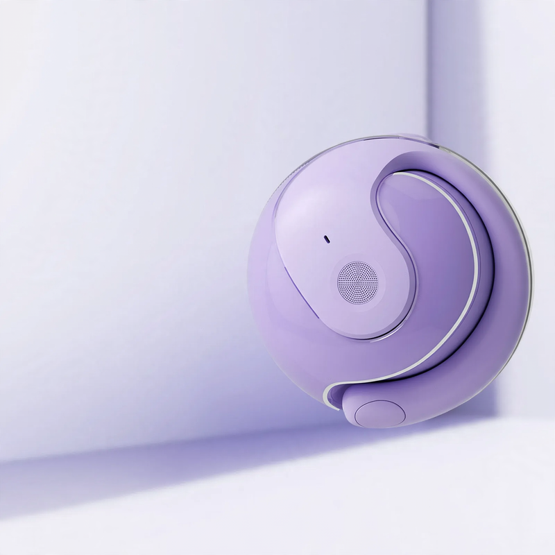 Open Bluetooth earbuds with AI translation, not in-ear — product view 1