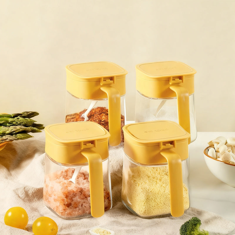 Glass spice boxes with lid, modern — product view 6