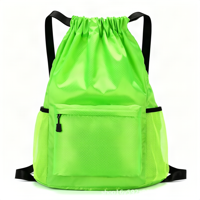 Drawstring backpack, 20–35 L, Polyester — product view 5