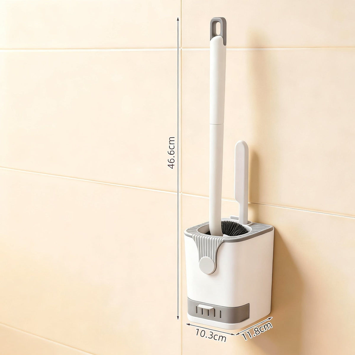 Toilet brush with holder, wall mountable — product view 5