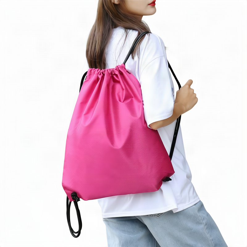 Sporty backpack with drawstring, 20–35 L, oxford fabric — product view 2