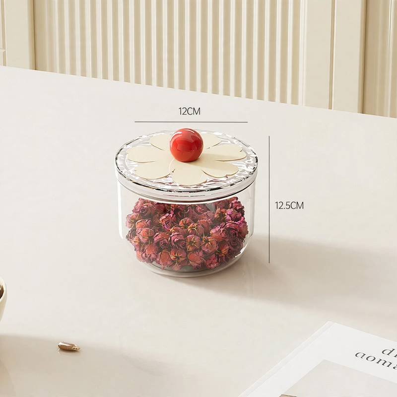 Plastic storage container with lid, transparent — product view 6