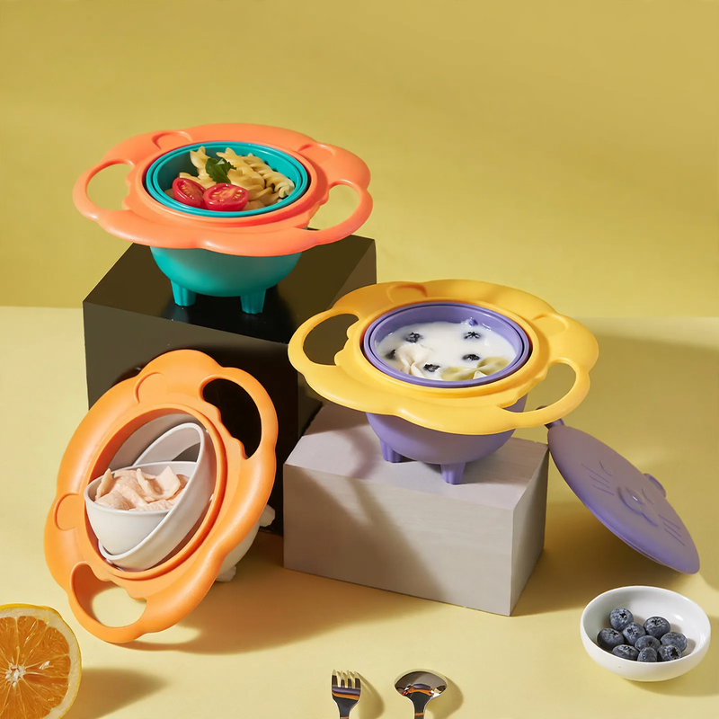 Rotating children's bowl, 19 cm, PP, non-slip — product view 1