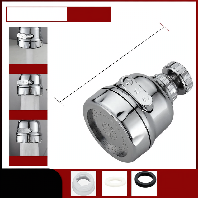kitchen faucet attachment, extendable, with splash guard — product view 3