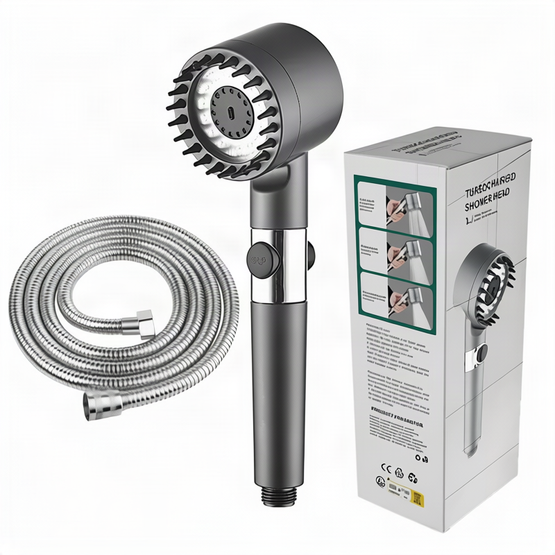 Shower head set with massage function and holder — product view 3