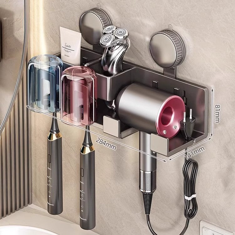 Suction cup holder for hair dryer and bathroom accessories — product view 6