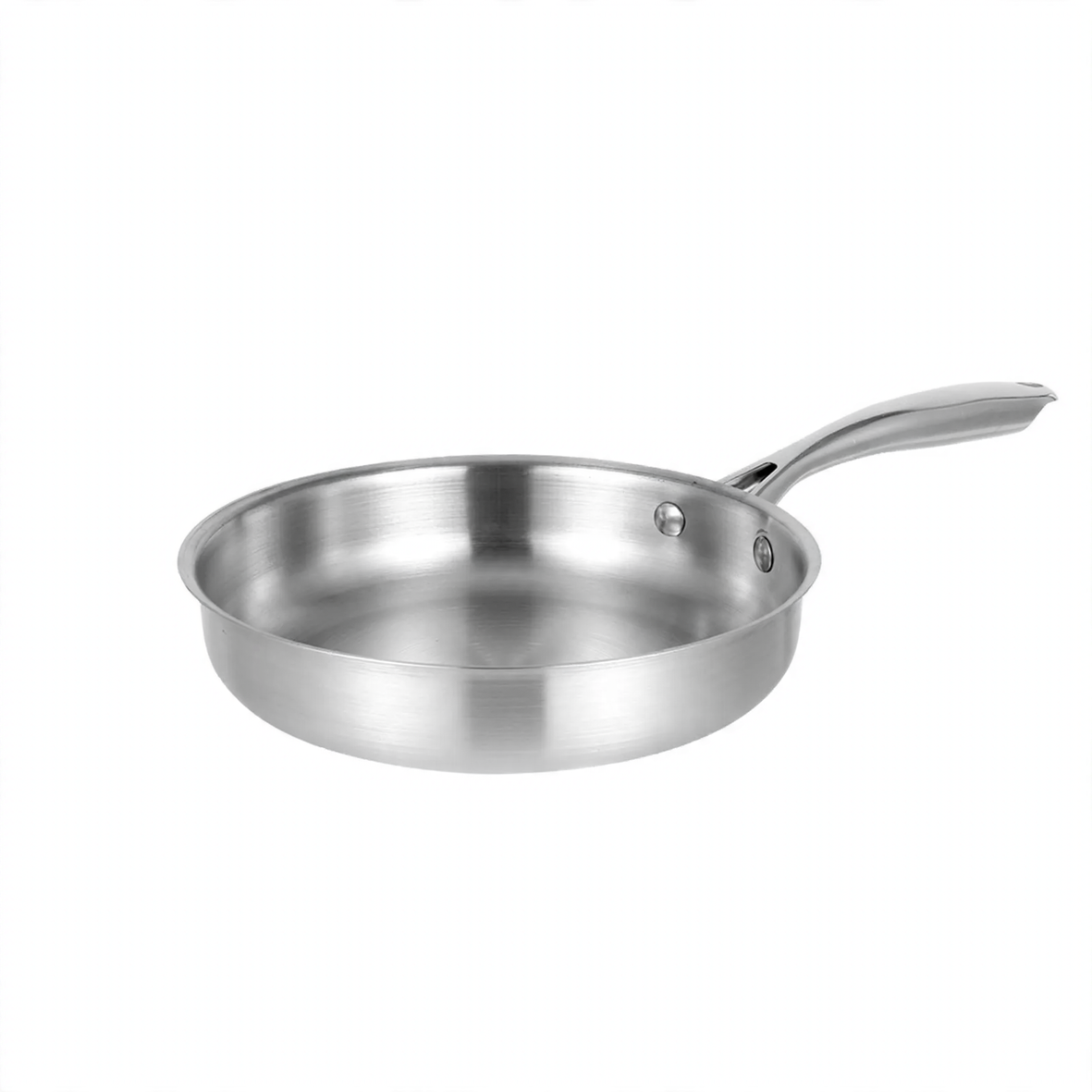 Frying pan, 410 stainless steel, honeycomb pattern — product view 5