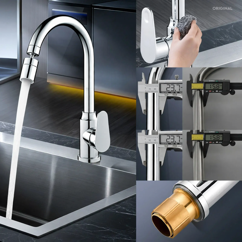 Kitchen mixer with universal joint and pressure compensation — product view 1