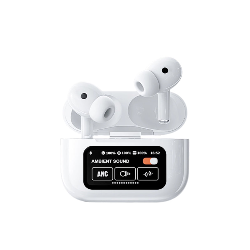 True Wireless Earbuds with Color Display and Noise Cancellation — product view 3