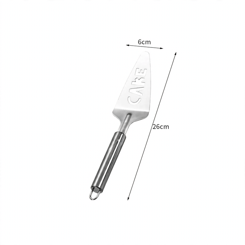 Pizza cutter and cake server made of stainless steel — product view 3