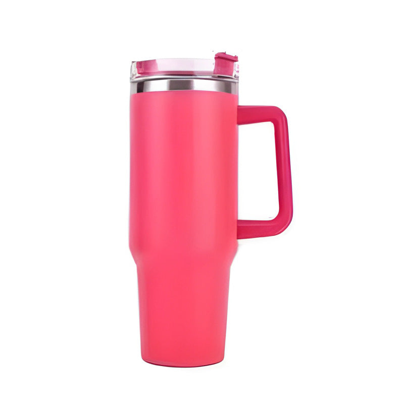Insulated cup 40oz with straw and handle — product view 3