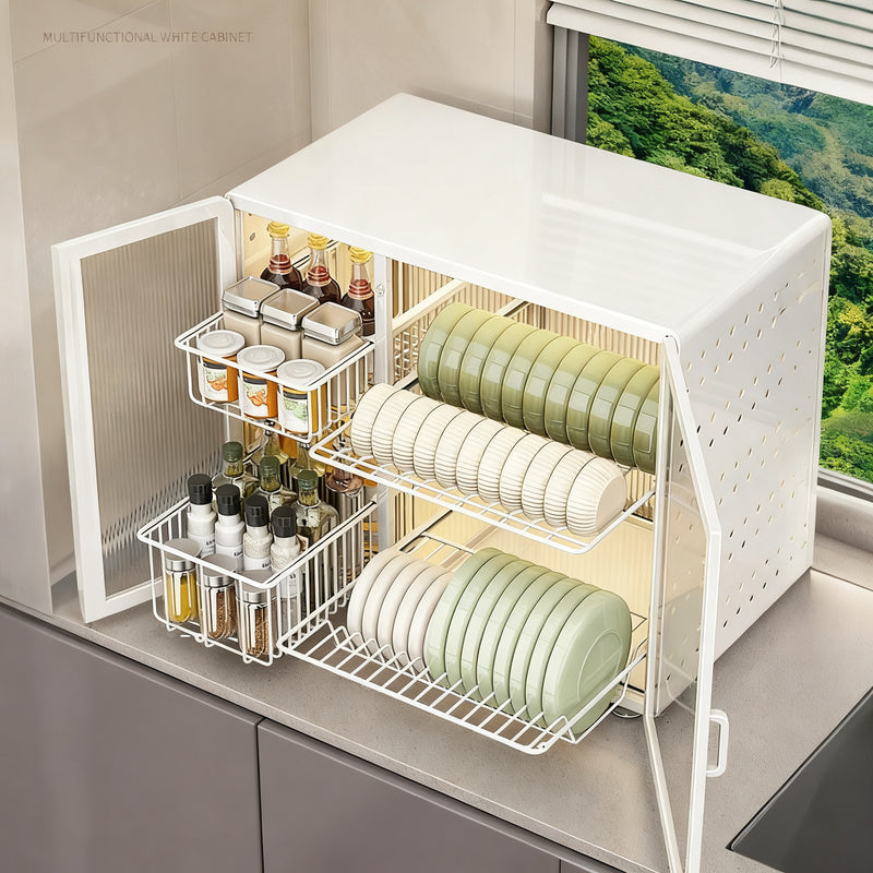 Dish drying rack with accessories, table model — product view 2