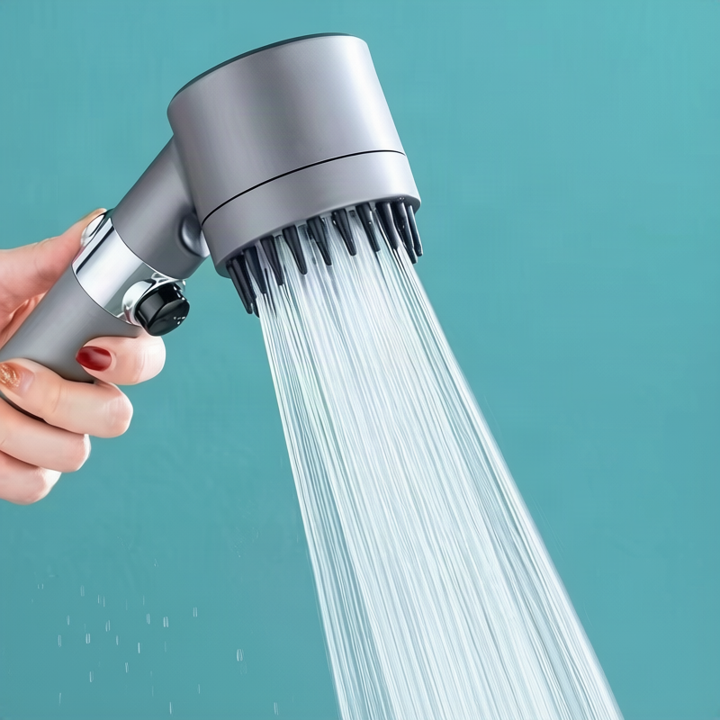Showerhead with massage function and LED lighting — product view 1