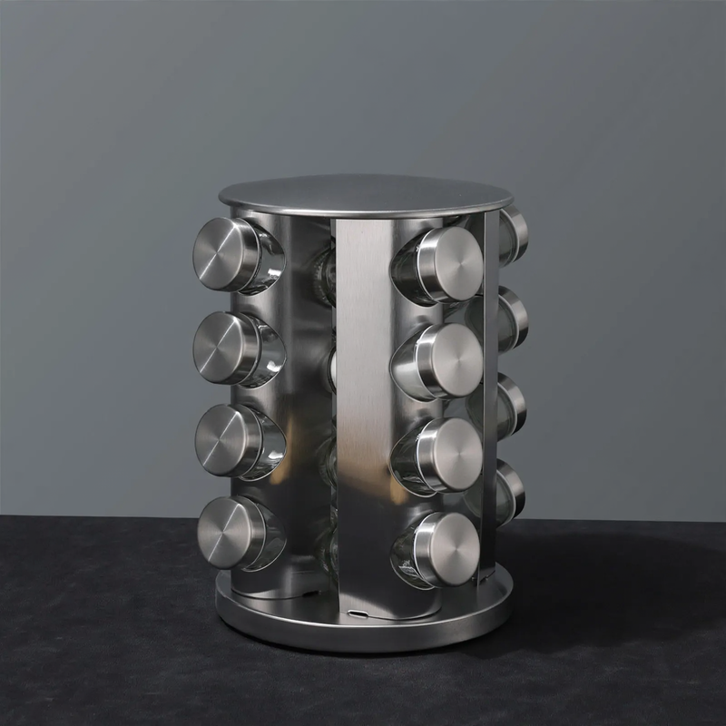 Rotating spice rack made of stainless steel — product view 2