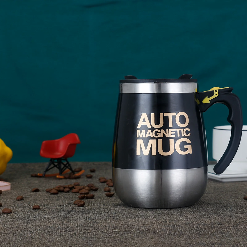 Self-stirring mug, 350 ml, stainless steel — product view 1
