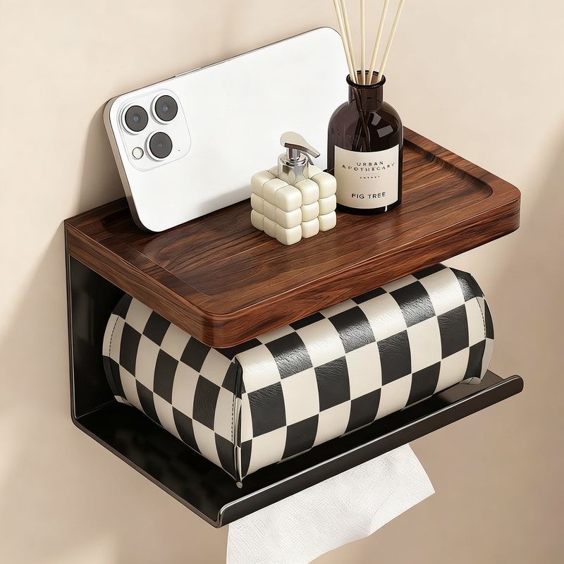 Wall-mounted paper towel holder, stainless steel — product view 1