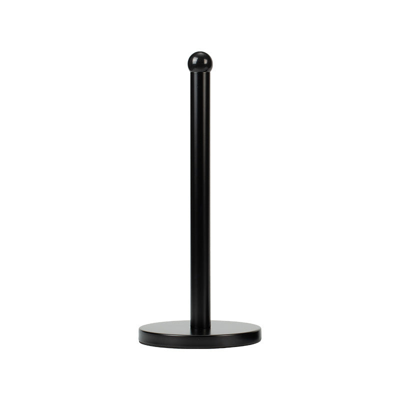 Standing paper roll holder made of stainless steel, black — product view 5