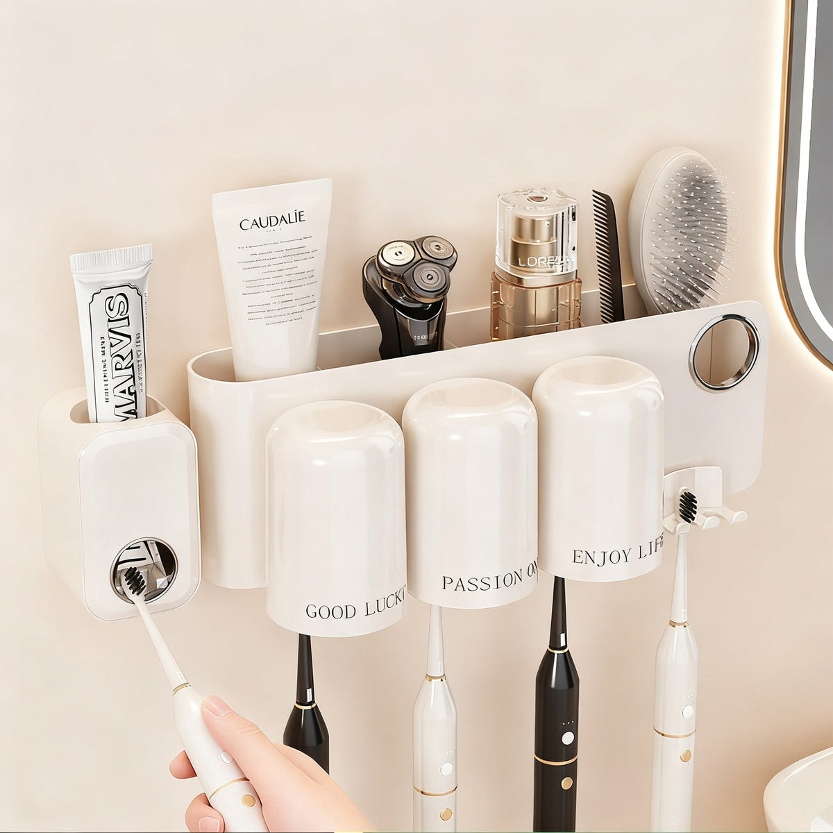 Toothbrush wall holder without drilling — product view 1