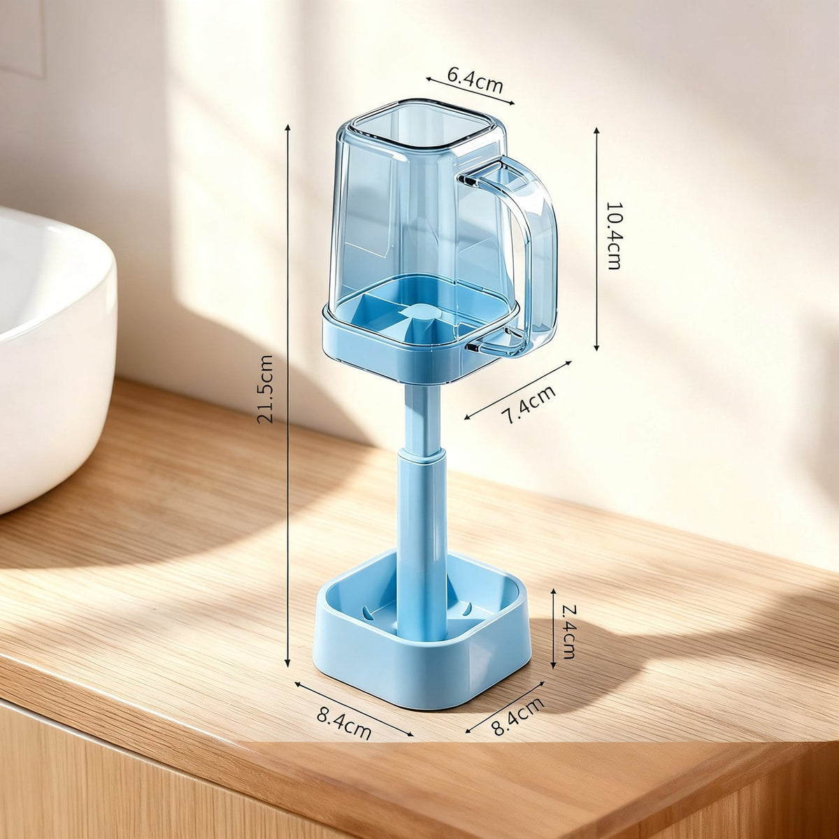 Toothbrush holder with adjustable height, modern design — product view 7